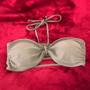 Army green bandeau w/ strappy back